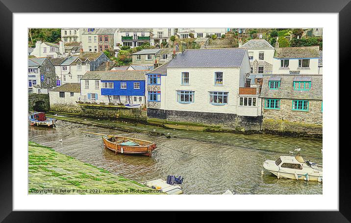 The River Pol Meets The Harbour Framed Mounted Print by Peter F Hunt