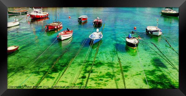 Mousehole Colours Framed Print by Peter F Hunt