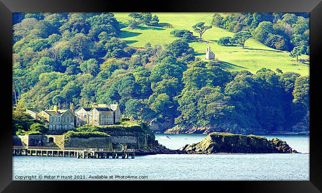 Plymouth Drakes Island Framed Print by Peter F Hunt