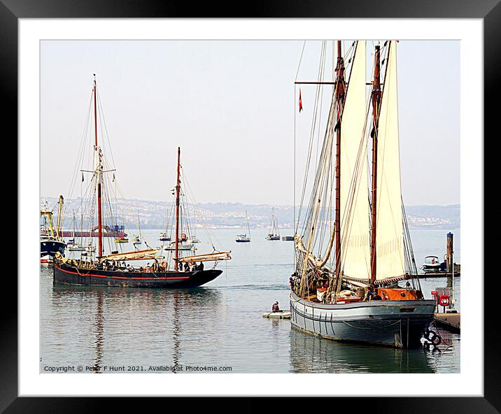 Brixham Leader And Irene  Framed Mounted Print by Peter F Hunt