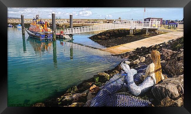 The Brixham Mermaid  Framed Print by Peter F Hunt