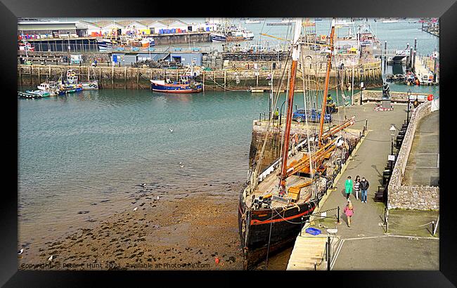 Brixham Harbour Leader Framed Print by Peter F Hunt