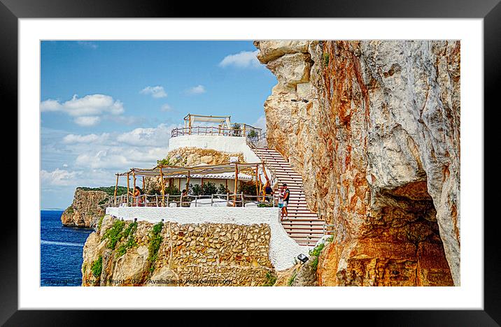Menorca Caves With A View  Framed Mounted Print by Peter F Hunt
