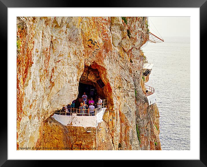 Menorca Amazing Caves Framed Mounted Print by Peter F Hunt