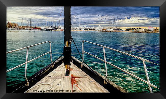 Sailing Into Palma Mallorca Framed Print by Peter F Hunt
