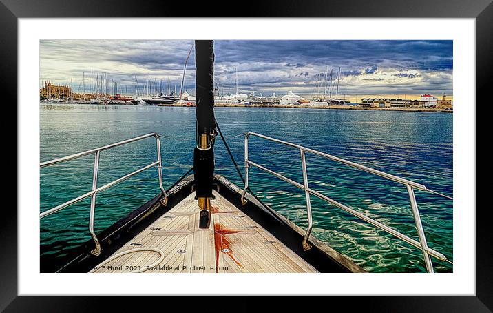 Sailing Into Palma Mallorca Framed Mounted Print by Peter F Hunt