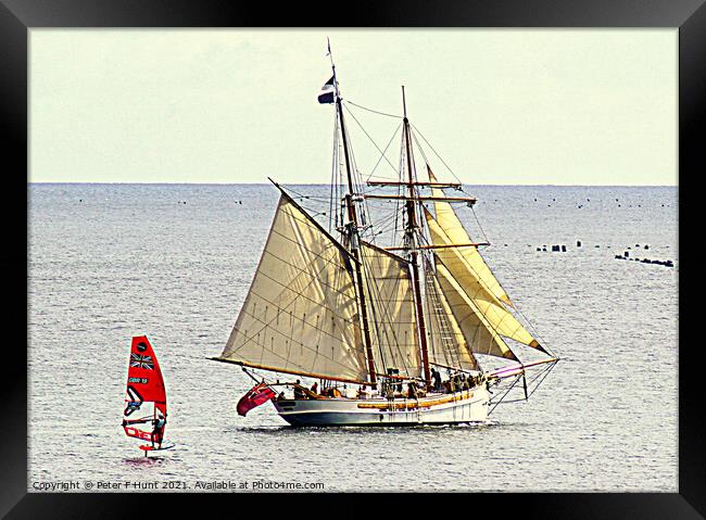 Top Sail Schooner Anny Of Charlestown Framed Print by Peter F Hunt