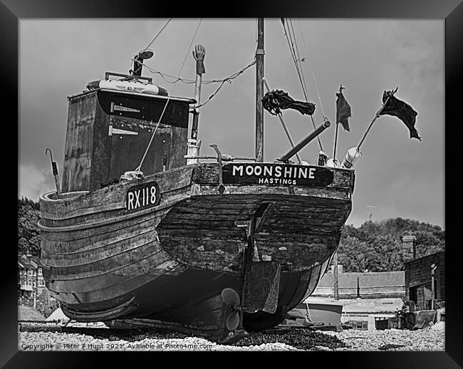 High And Dry At Hastings Framed Print by Peter F Hunt