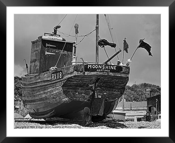 High And Dry At Hastings Framed Mounted Print by Peter F Hunt