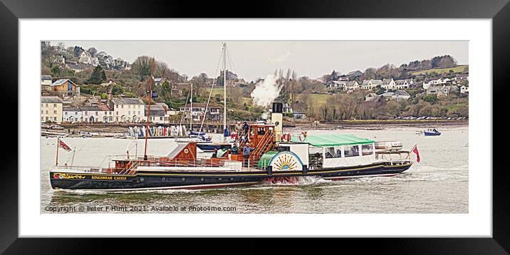 PS Kingswear Castle At Dittisham Framed Mounted Print by Peter F Hunt