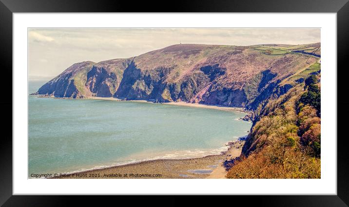 Countisbury Hill From Lynmouth Framed Mounted Print by Peter F Hunt