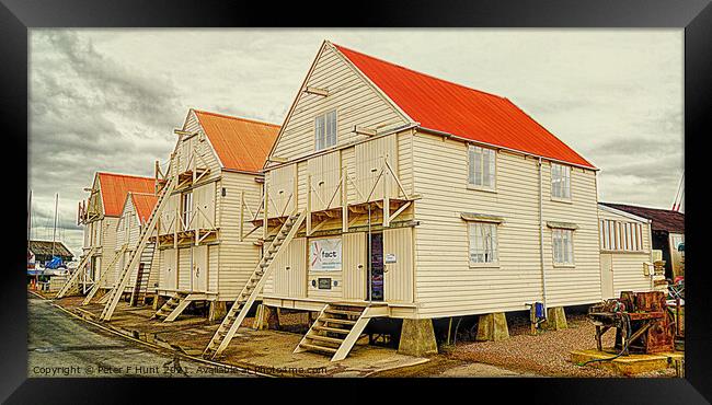 Tollesbury Old Sail Lofts  Framed Print by Peter F Hunt