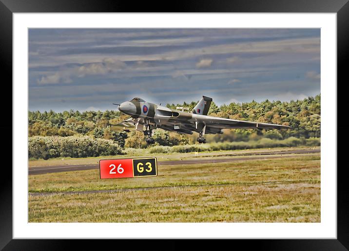 Vulcan Bomber Framed Mounted Print by dave new