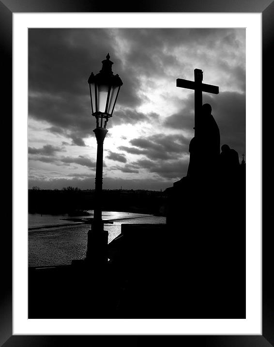 Charles Bridge Prague Framed Mounted Print by phillip murphy