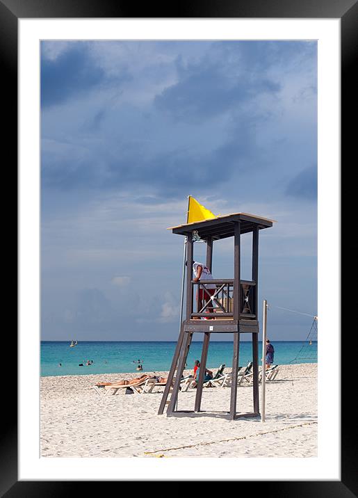 life guard station Framed Mounted Print by Lloyd Fudge