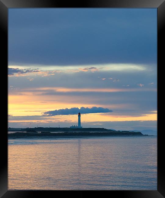 Lighthouse in Lossiemouth Framed Print by Lloyd Fudge
