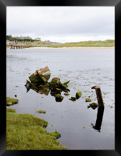 old boat wreck in river Framed Print by Lloyd Fudge