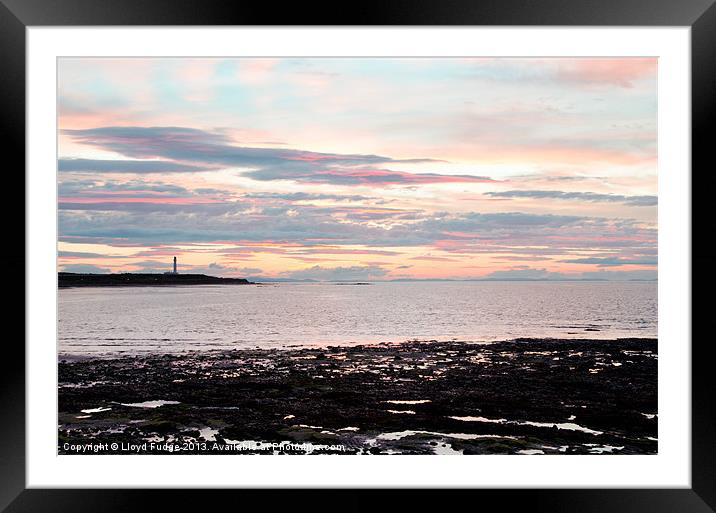 Late evening sunset in Lossiemouth Framed Mounted Print by Lloyd Fudge