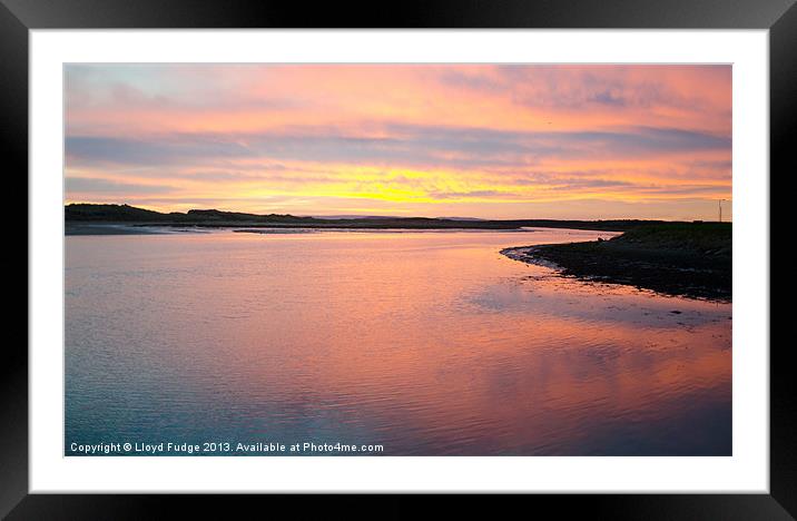 sunrise over lossiemouth river Framed Mounted Print by Lloyd Fudge
