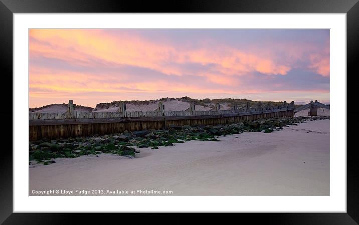 Early morning sunrise in Lossiemouth Framed Mounted Print by Lloyd Fudge