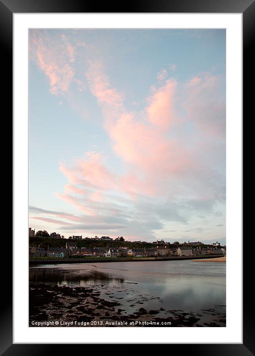 fishing town of lossiemouth Framed Mounted Print by Lloyd Fudge