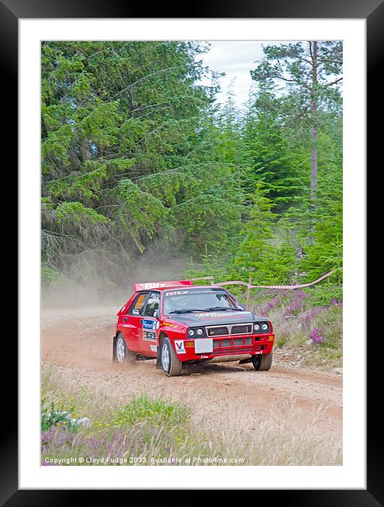 lancia delta integrale rally car Framed Mounted Print by Lloyd Fudge