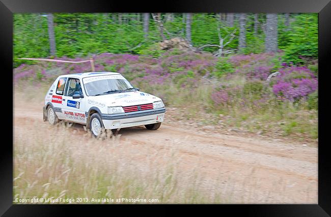 peugeot 205 rally car Framed Print by Lloyd Fudge