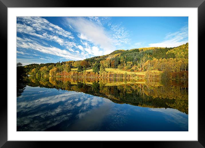Double Tummel Framed Mounted Print by David Brown