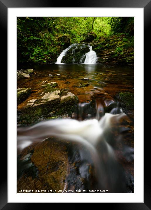 Edradour Burn Black Spout Wood No1 Framed Mounted Print by David Brown