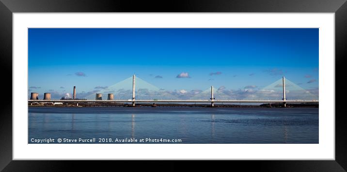 Mersey Gateway Framed Mounted Print by Steven Purcell
