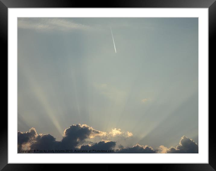 Clouds and the Airplane Framed Mounted Print by Pics by Jody Adams