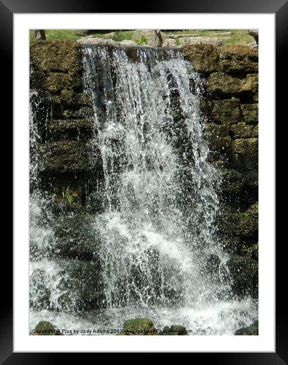 Waterfall Framed Mounted Print by Pics by Jody Adams