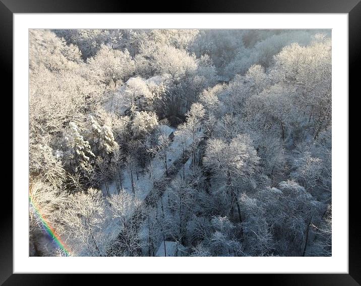 Snowy Hills Framed Mounted Print by Pics by Jody Adams