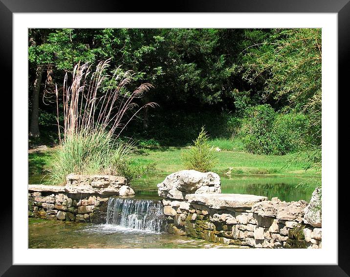 At the Small Falls Framed Mounted Print by Pics by Jody Adams