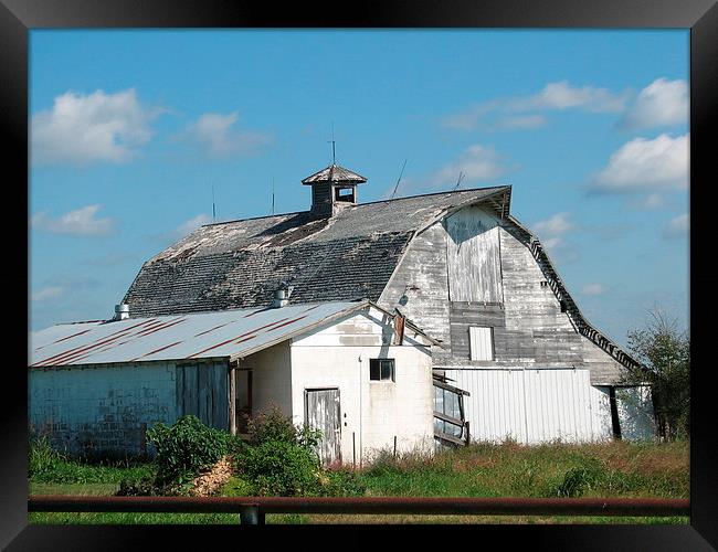 Big White Barn Framed Print by Pics by Jody Adams