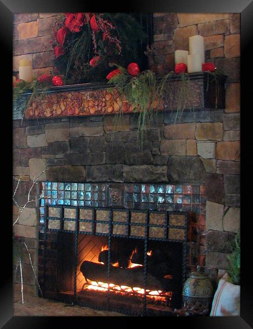 Fireplace Framed Print by Pics by Jody Adams