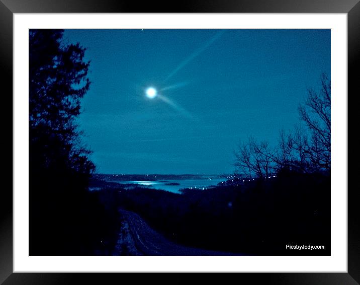 Blue Over the Lake Framed Mounted Print by Pics by Jody Adams