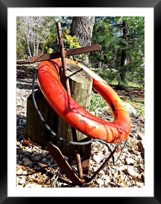 Old Anchor Framed Mounted Print by Pics by Jody Adams