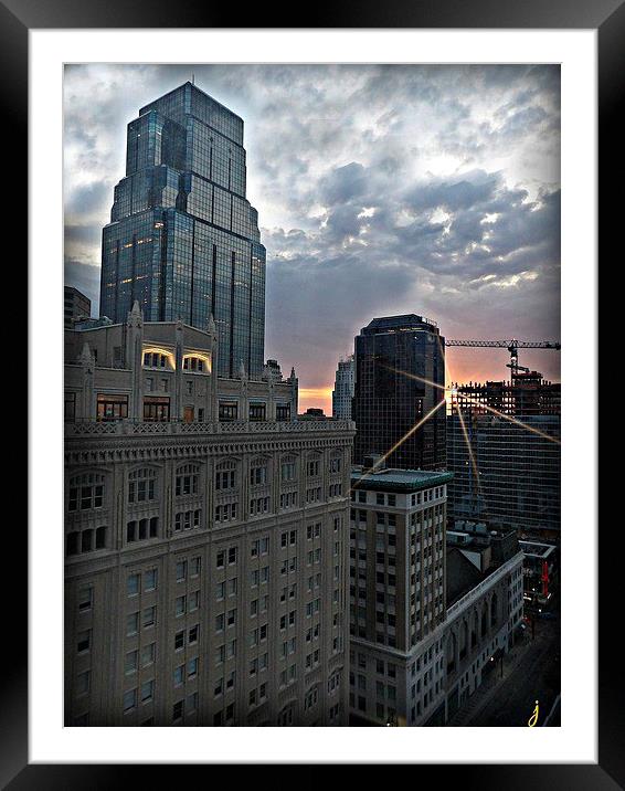  Sunrise in Kansas City Framed Mounted Print by Pics by Jody Adams