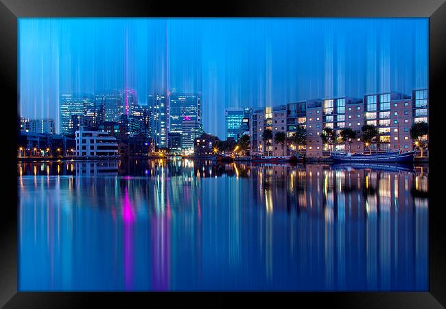 Docklands in motion Framed Print by kev bates