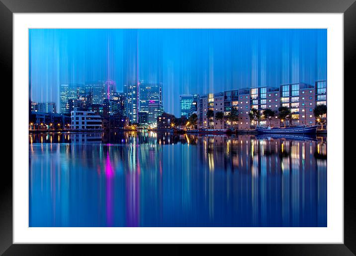 Docklands in motion Framed Mounted Print by kev bates