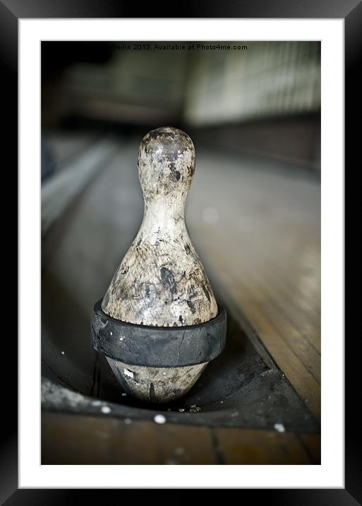 Bowling Pin Framed Mounted Print by Jessica Berlin