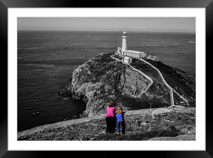 A view on the lighthouse Framed Mounted Print by Tim Finch