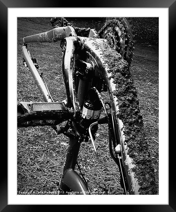 Mountain Biking Framed Mounted Print by Colin Richards