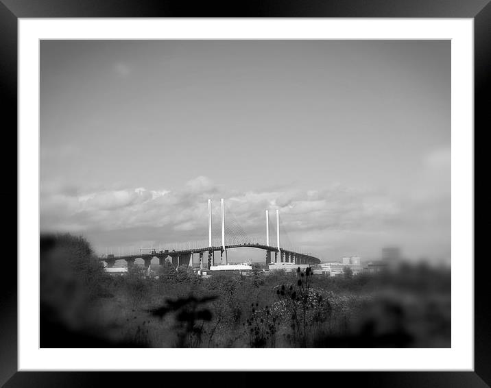 QE2 Dartford Bridge Framed Mounted Print by Colin Richards