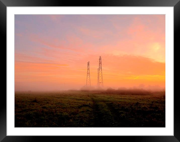 Pylon Sunrise Framed Mounted Print by Colin Richards