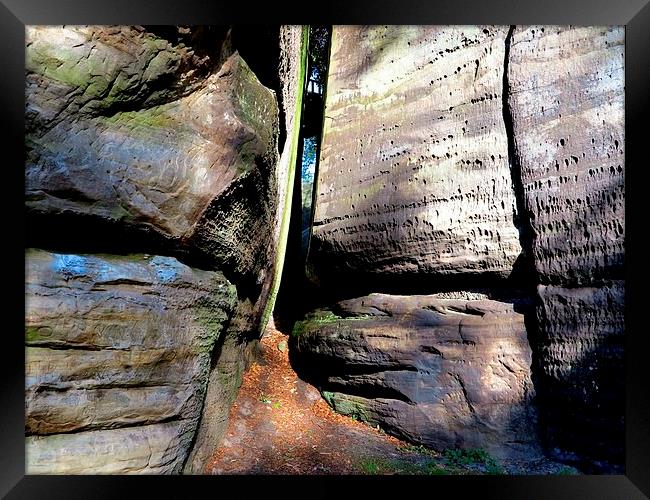 Ancient Sandstone Framed Print by Colin Richards