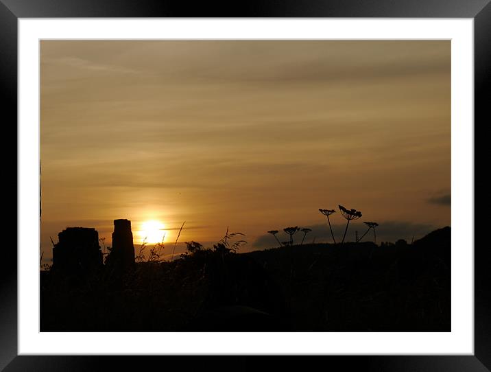 Sunset at Easby Abbey Framed Mounted Print by Susan Mundell
