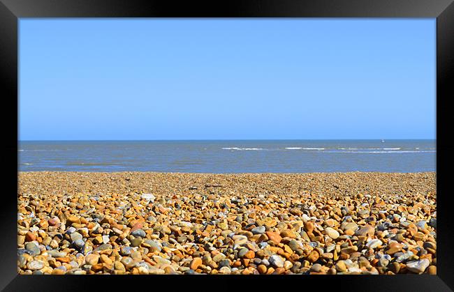 Deserted Beach Framed Print by Gemma Shipley