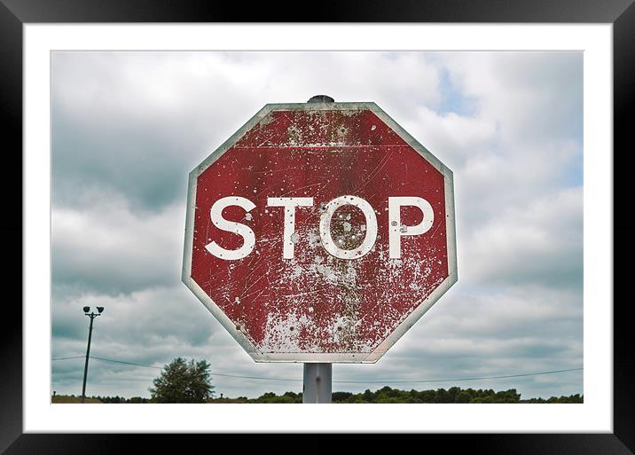 STOP! Framed Mounted Print by Gemma Shipley